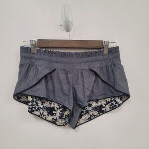 Lululemon Womens Shanti Surf Short Shorts Size 8 Gray Reversible Drawstring